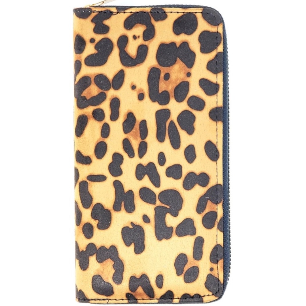 Leopard Print Ultra Suede Wallets - Picture 2 of 3